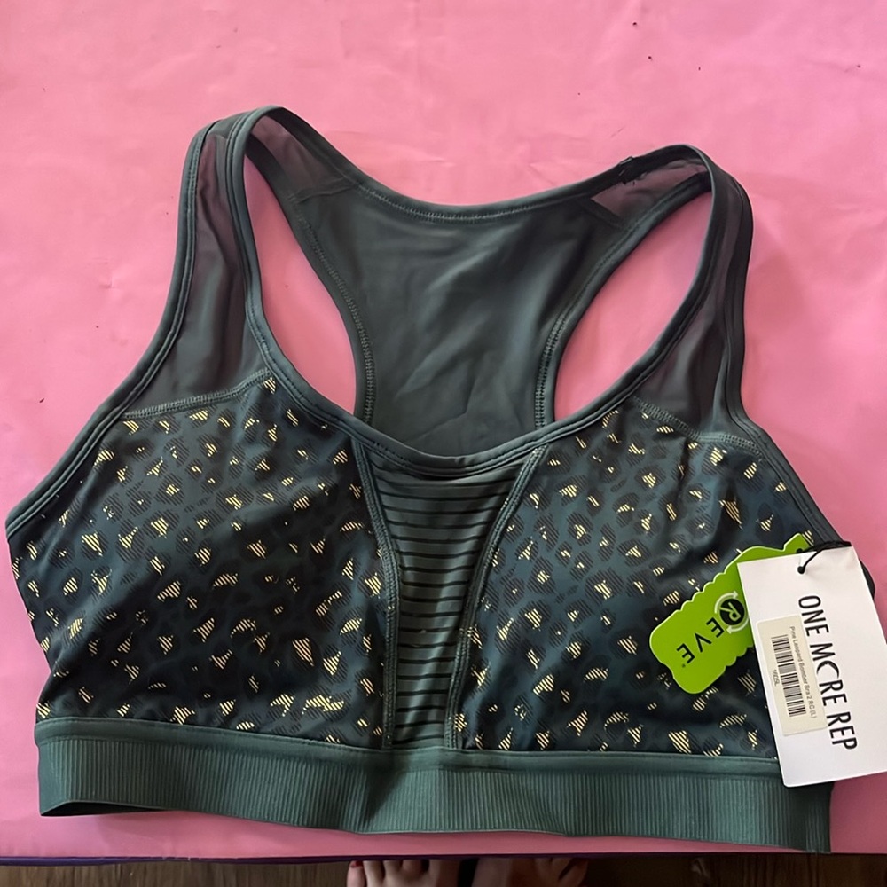 ZYIA Activewear- Pine Leopard Bomber Bra 2 RC